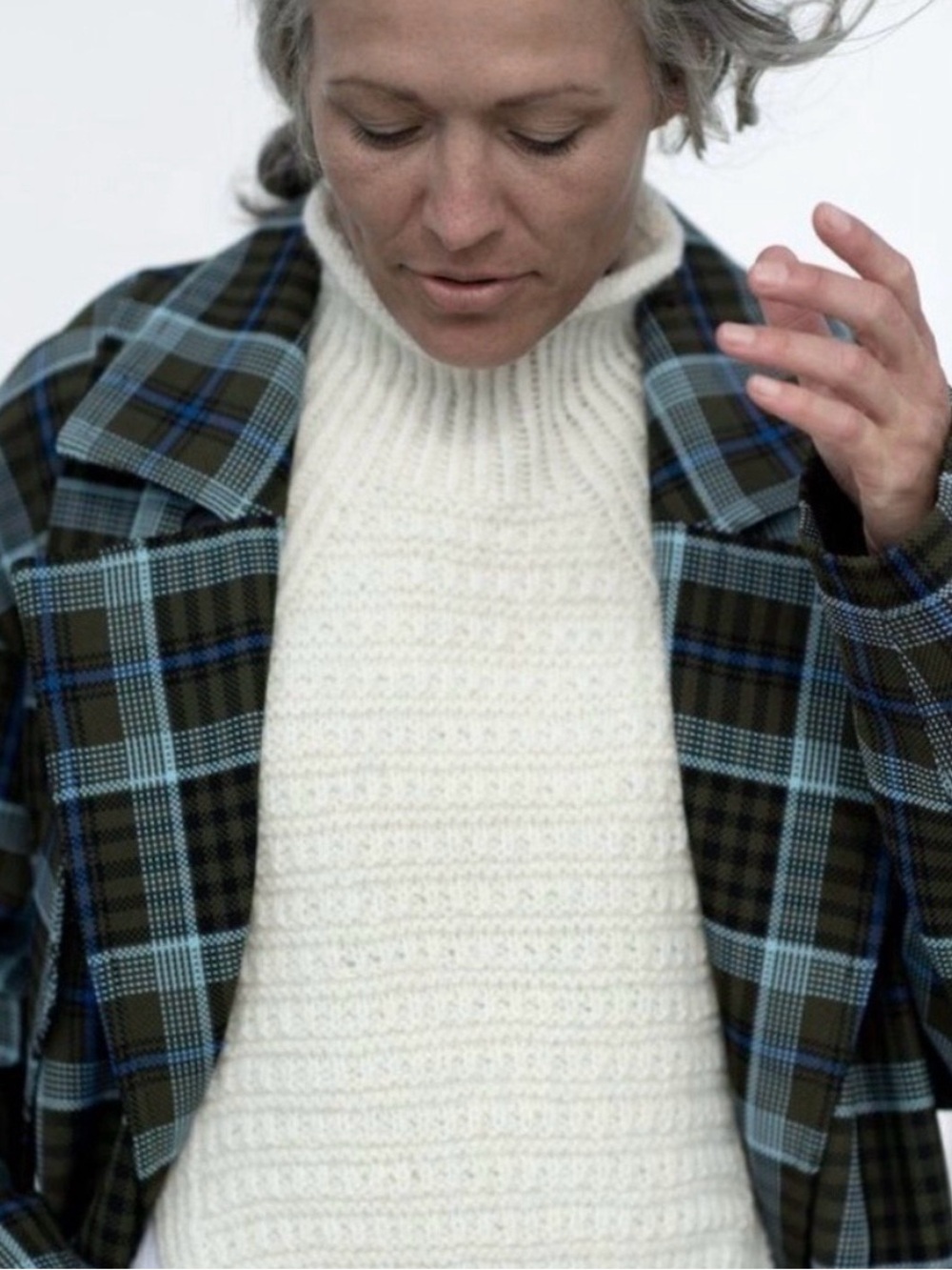 Tibi Spencer Plaid Cinch Blazer